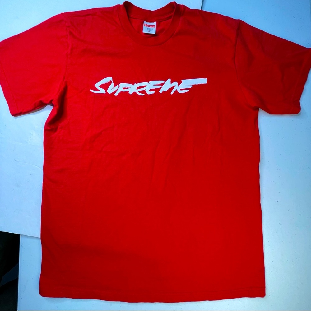 Supreme 2 Sided Mens Medium Size Red Color Graphic Tee Shirt